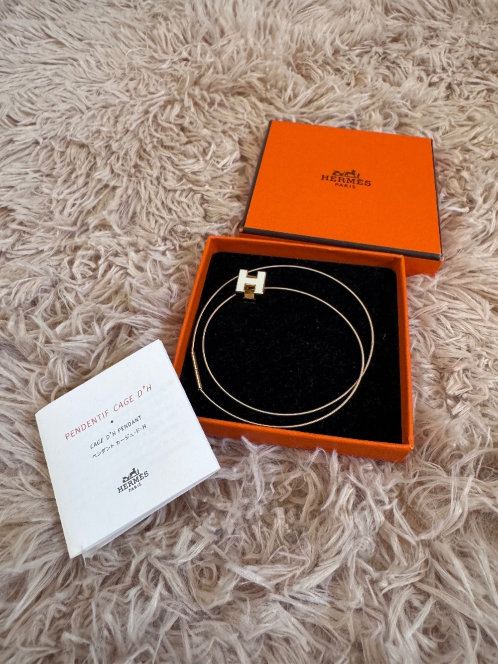 Hermes H Cube Cage Necklace